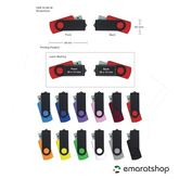 Olmecs Promotional BLACK Swivel USB Flash Drives 32GB (12 Pc Pack)